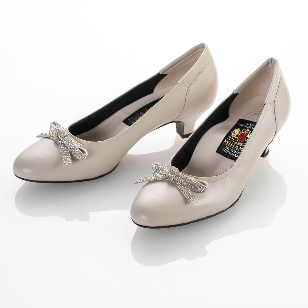 定価2.5万✨極美品✨ミハマ パンプス ホースビット レザー ブラック ゴールド MIHAMA ミハマ 黒 レザー パンプス 22.5㎝ リボン の通販 by